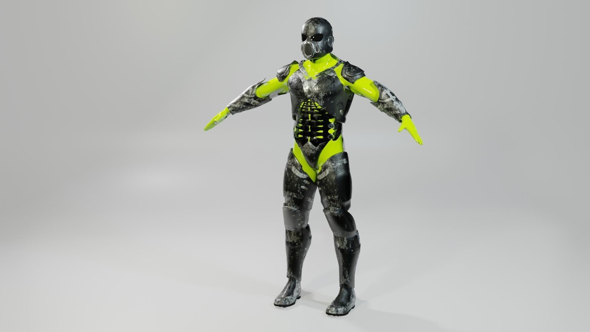 Low poly Military Armor Low-poly 3D model_12