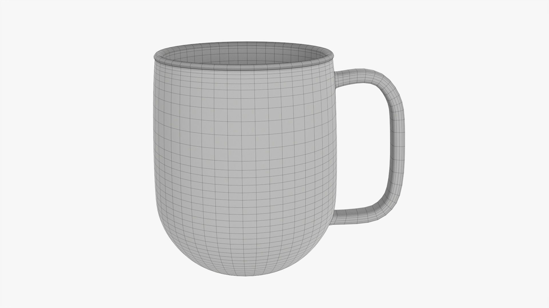 Coffee mug with handle 02 3D model_6