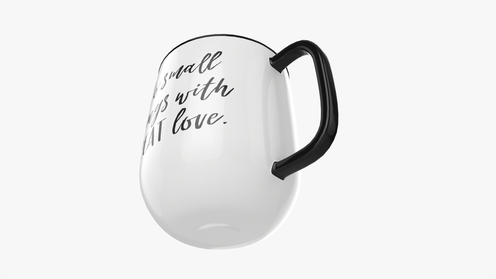 Coffee mug with handle 02 3D model_2
