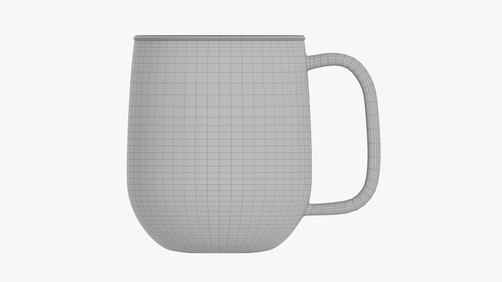 Coffee mug with handle 02 3D model_9