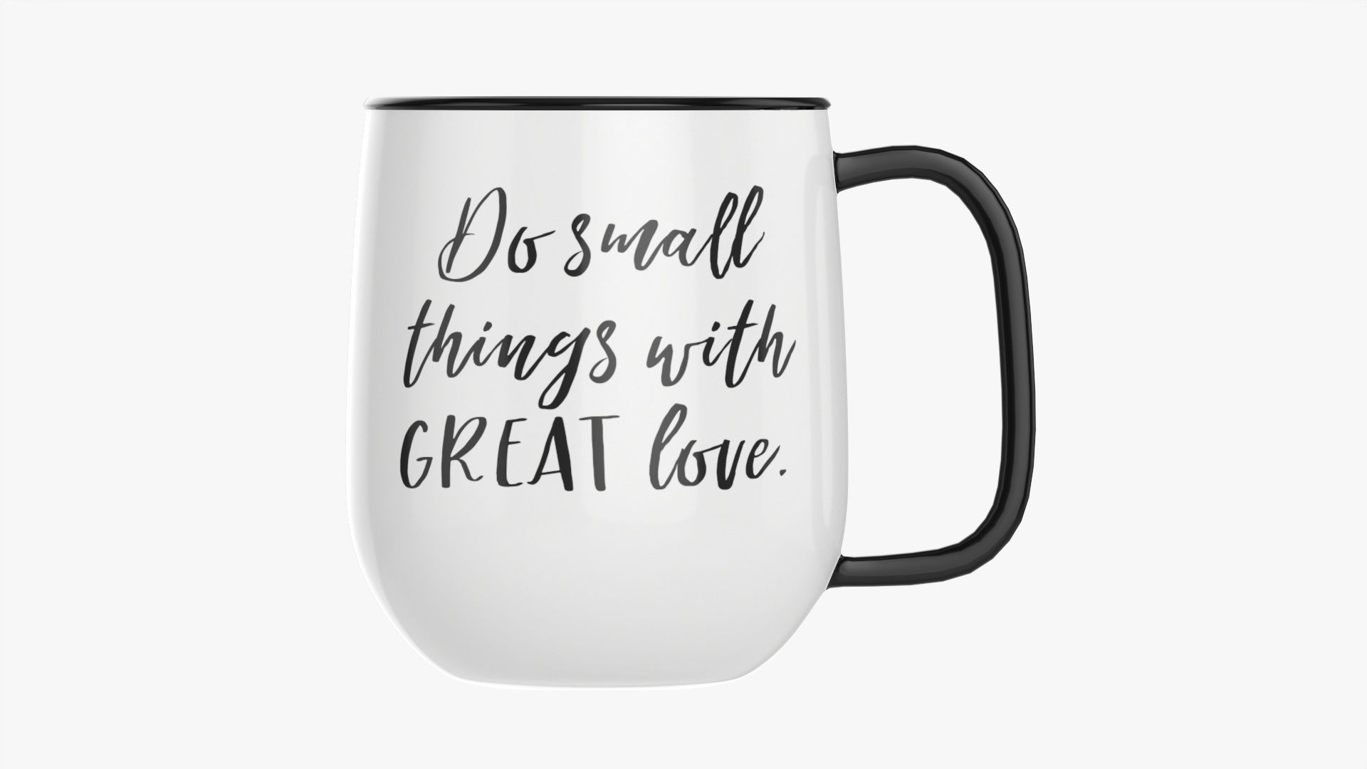 Coffee mug with handle 02 3D model_3