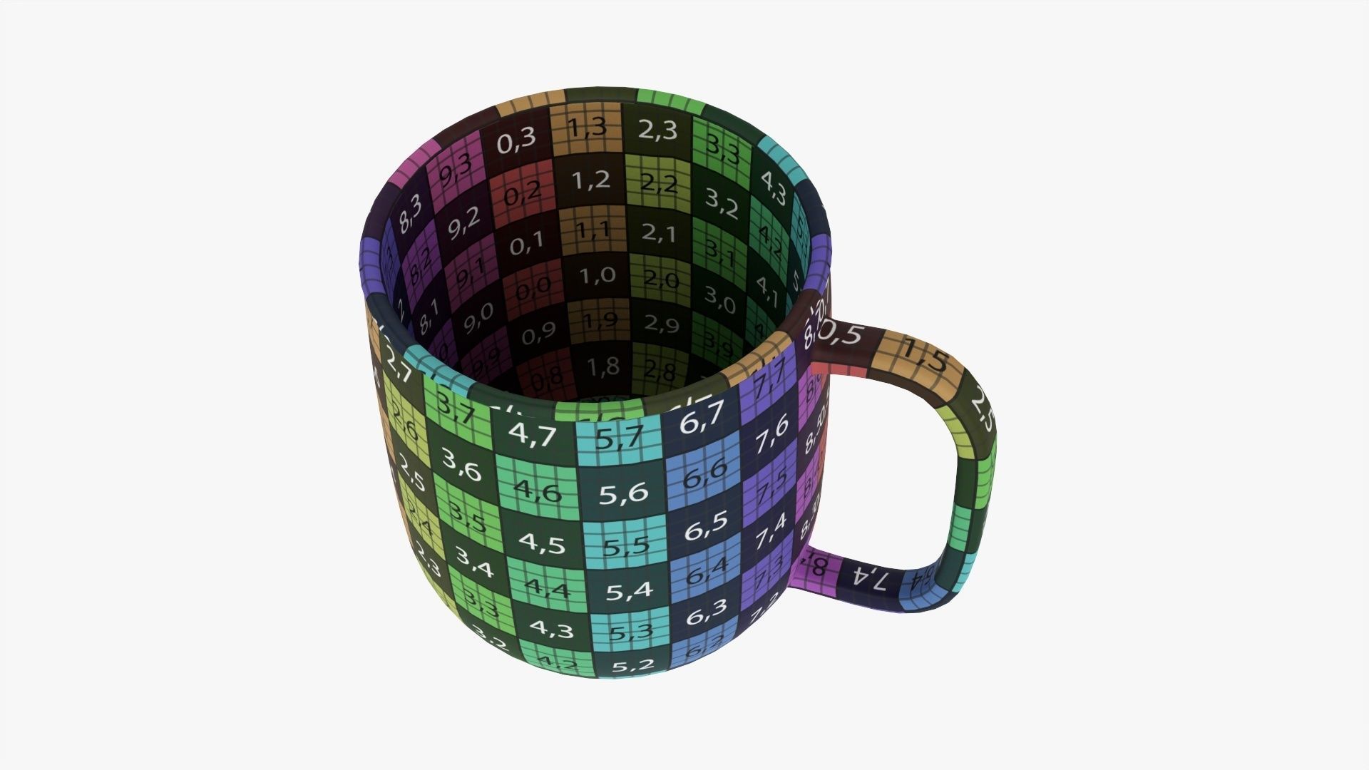 Coffee mug with handle 02 3D model_13