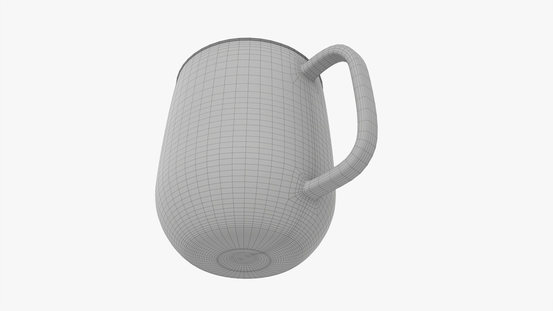 Coffee mug with handle 02 3D model_8