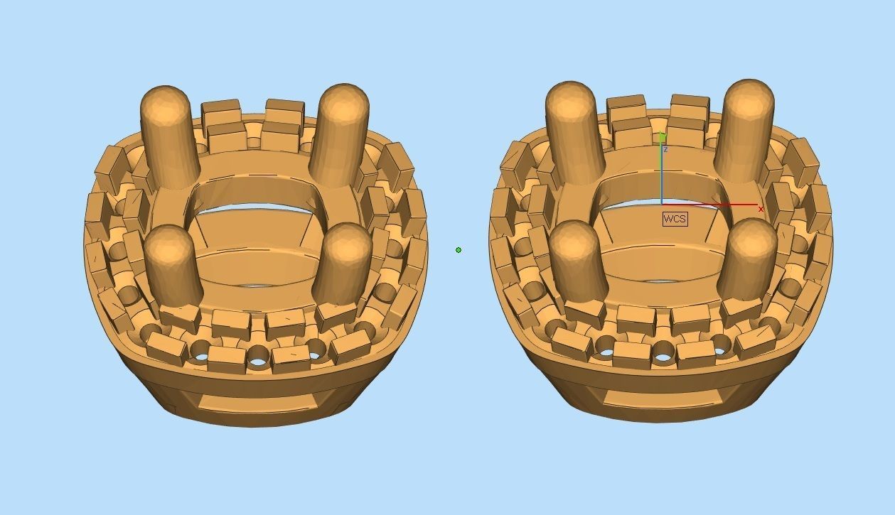 cushion shape halo Diamond earrings for woman 3D print model_8