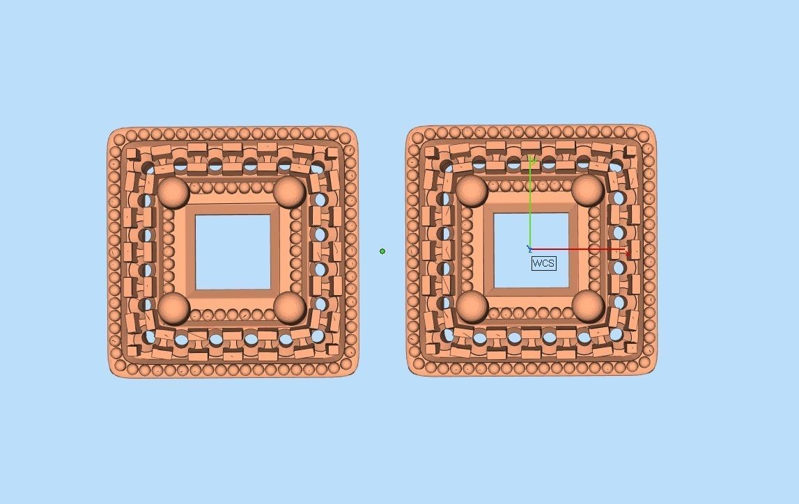 Diamond earrings for woman 3D print model_5