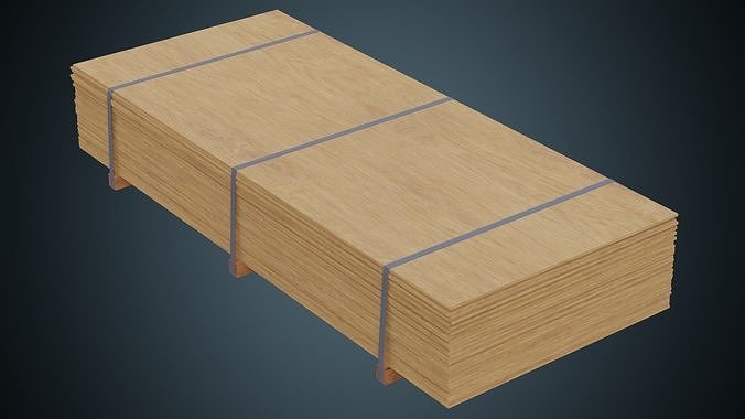 Wooden Sheets 2A Low-poly 3D model