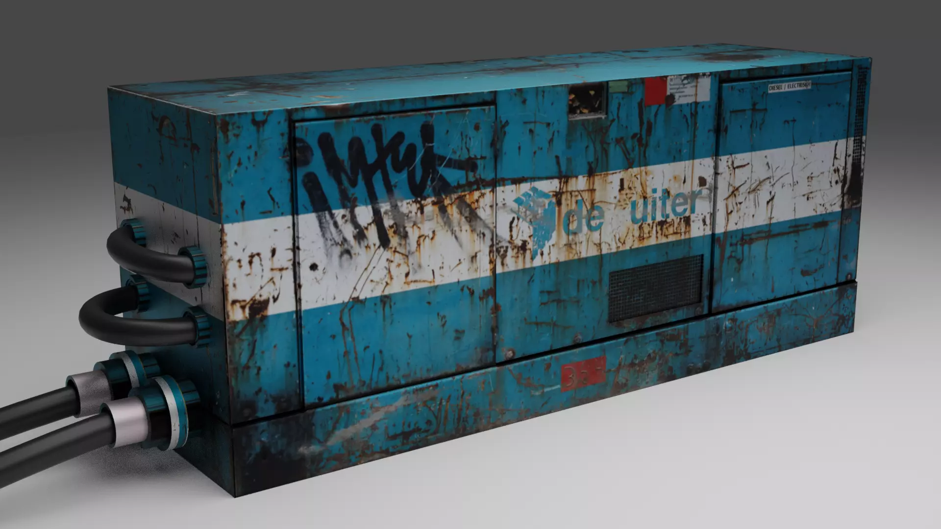Game-Asset photograph of drain Low-poly 3D model