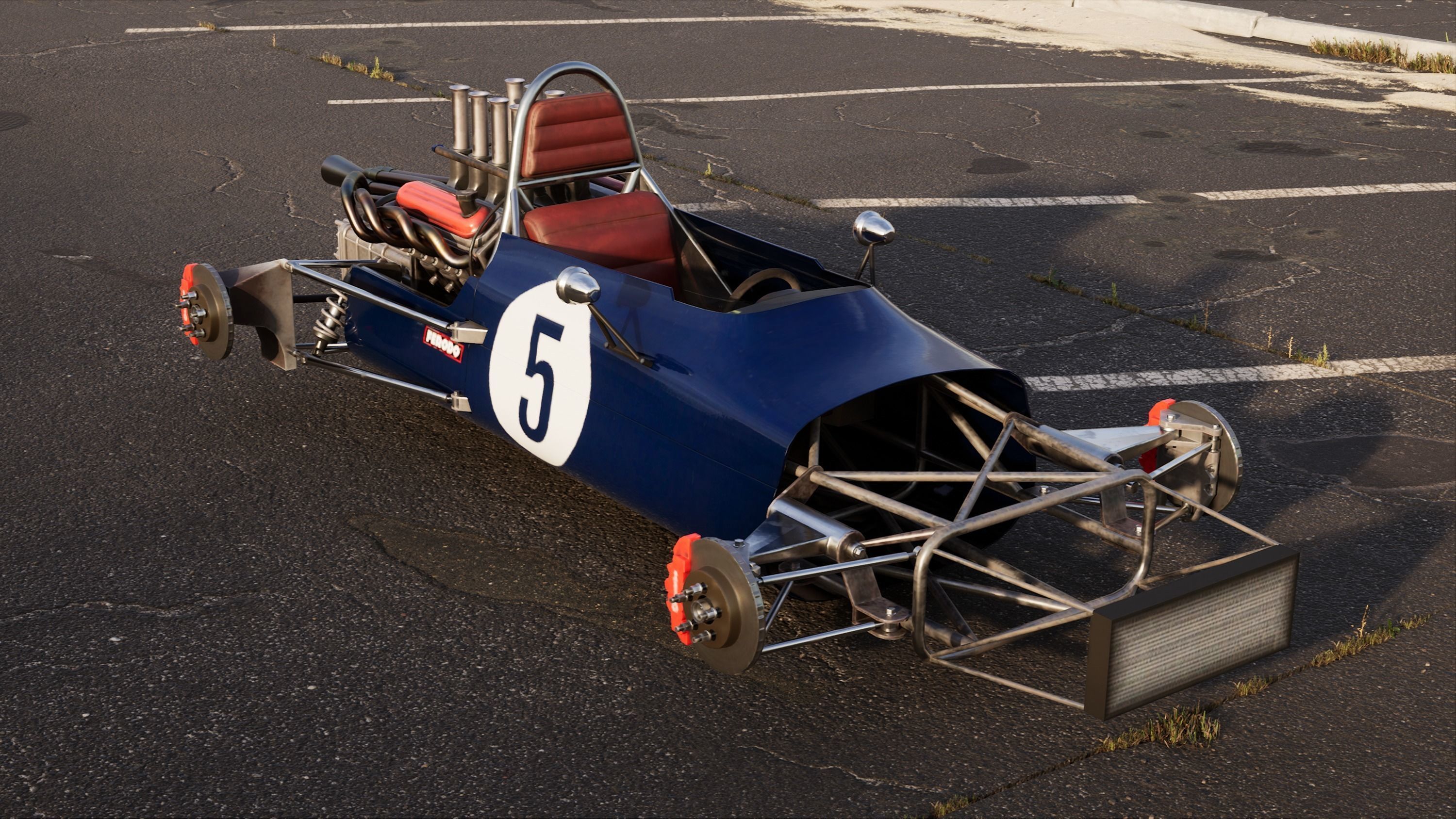 Bolide Rigged Race Car Low-poly 3D model_10