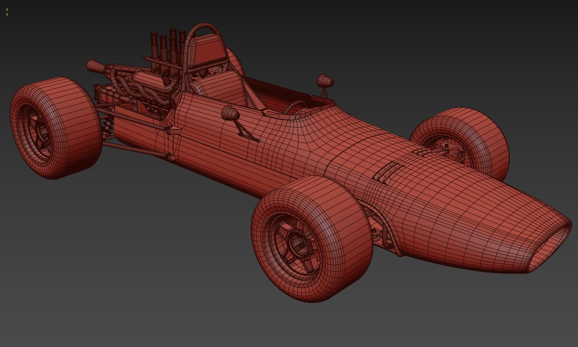 Bolide Rigged Race Car Low-poly 3D model_13