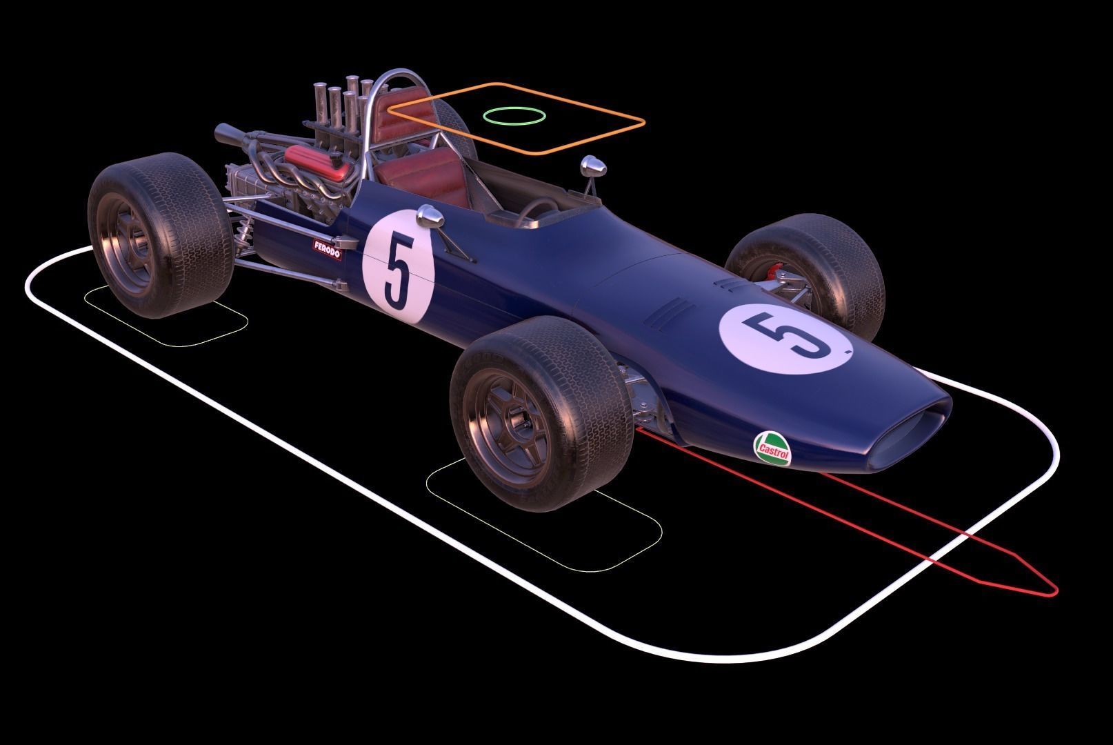 Bolide Rigged Race Car Low-poly 3D model_3