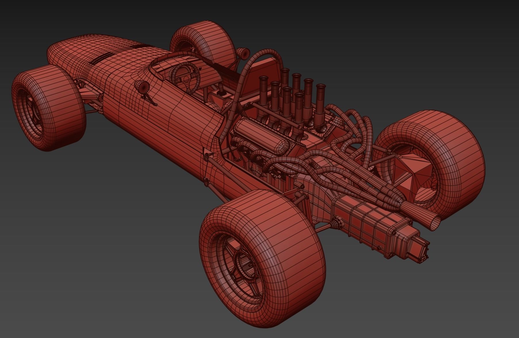 Bolide Rigged Race Car Low-poly 3D model_15