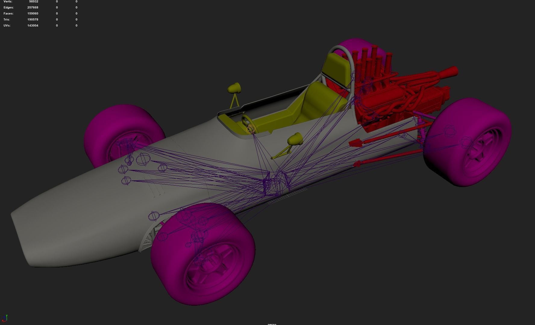 Bolide Rigged Race Car Low-poly 3D model_4