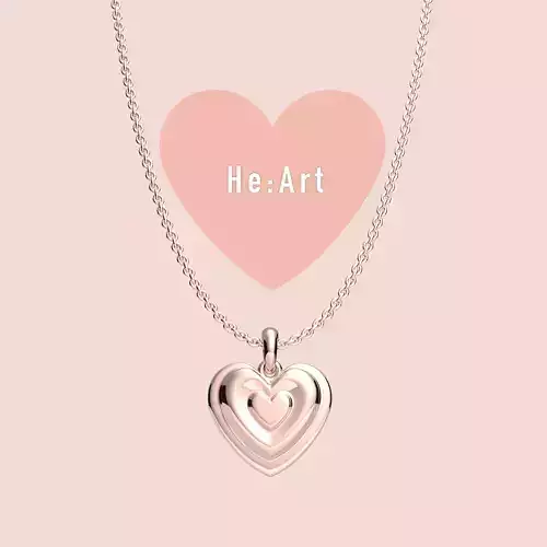 Double-Sided Heart Pendant 