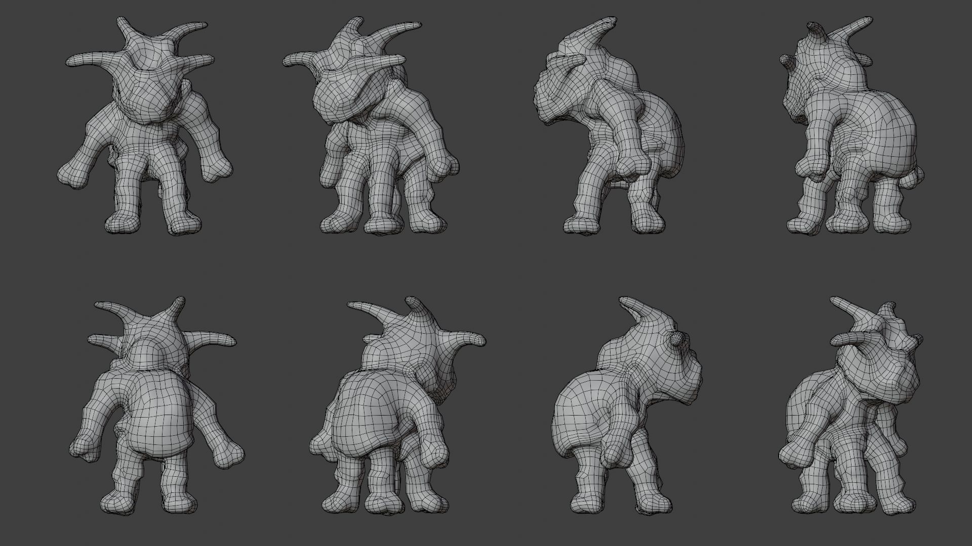 Stylized Monster Julermo Low-poly 3D model_12