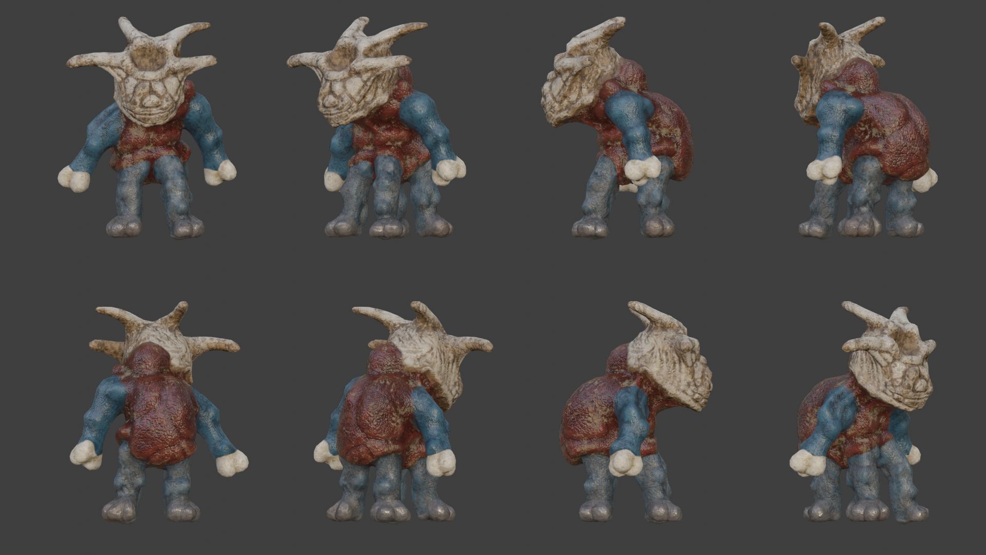 Stylized Monster Julermo Low-poly 3D model_11