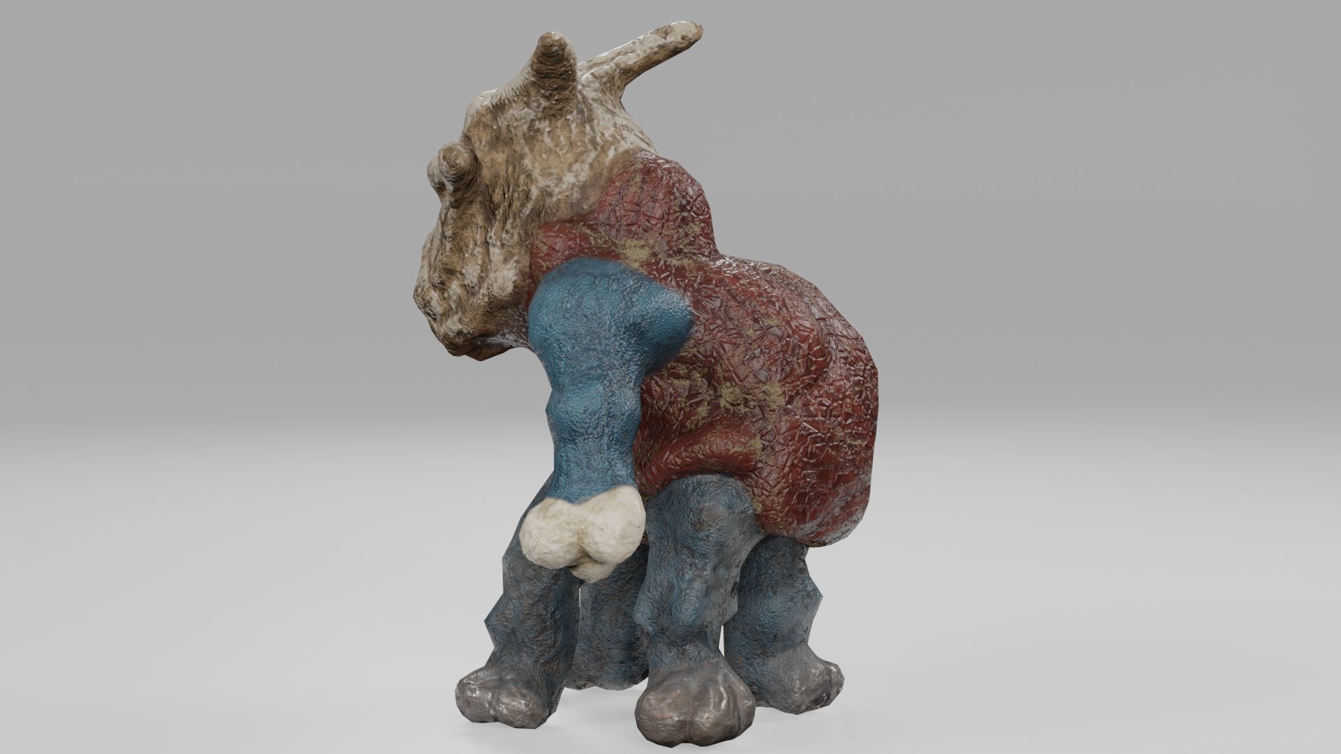 Stylized Monster Julermo Low-poly 3D model_10