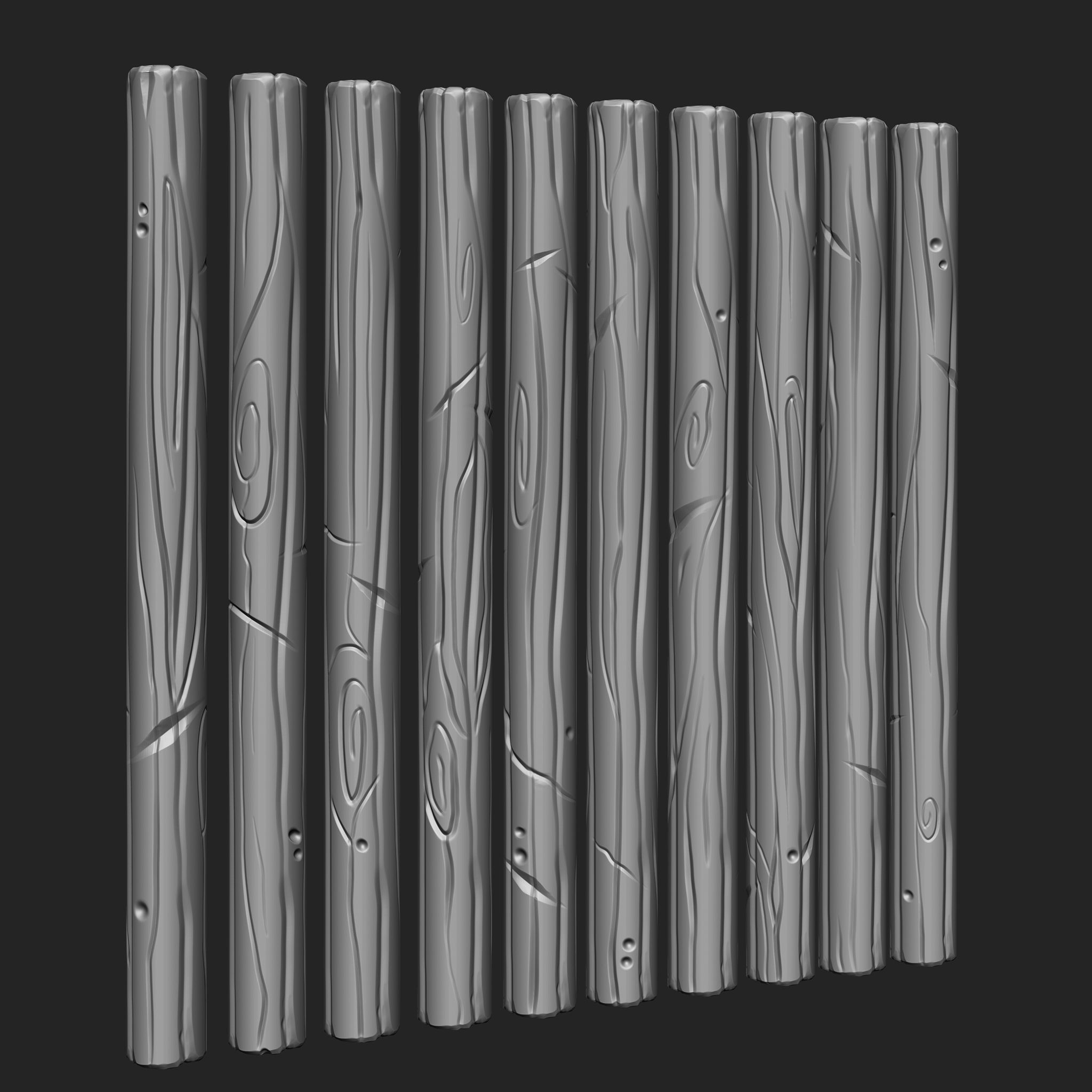 Stylized Wooden Plank IMM Brush Pack 21 in One 3D model_8