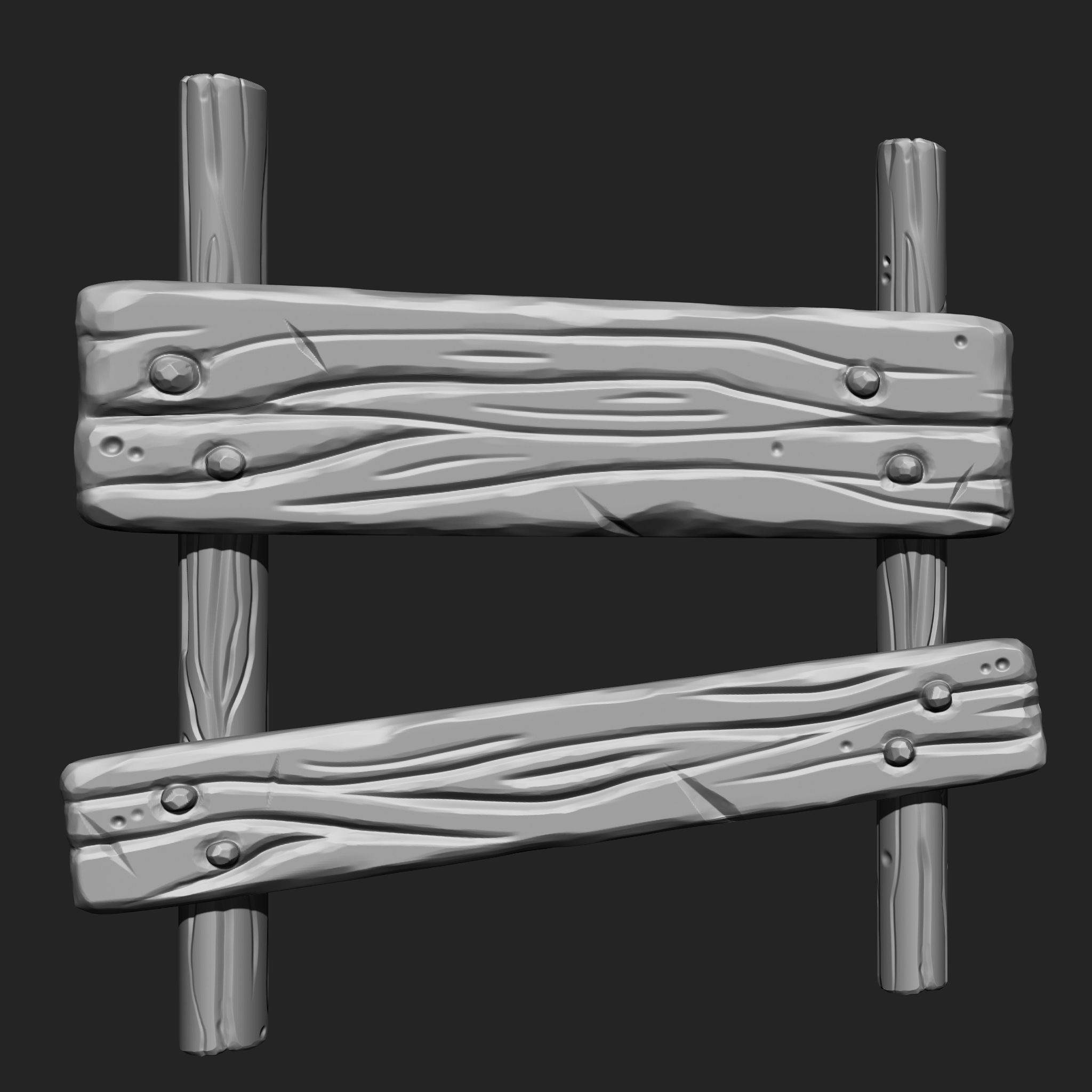 Stylized Wooden Plank IMM Brush Pack 21 in One 3D model_5