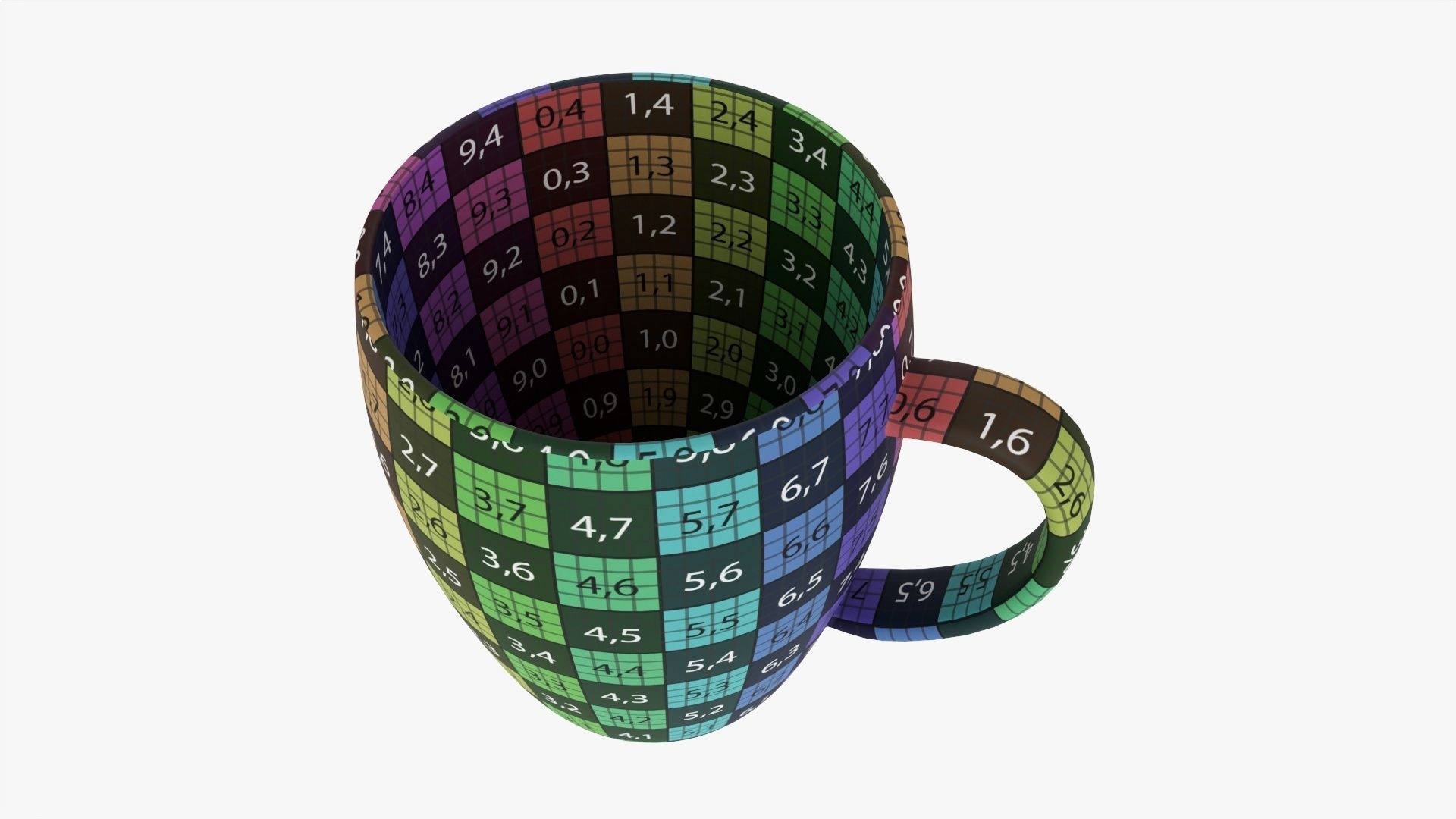 Coffee mug with handle 04 3D model_13