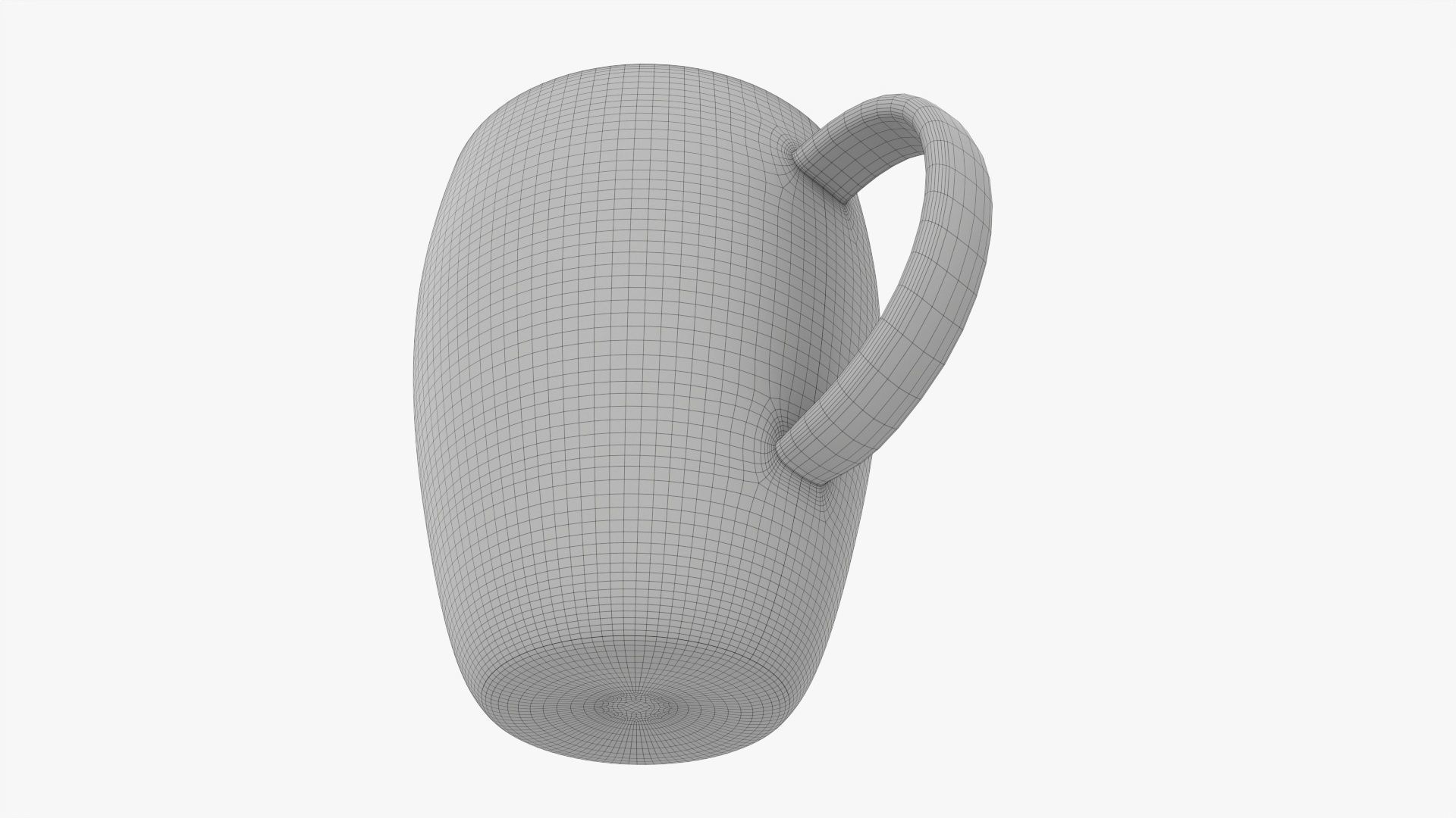 Coffee mug with handle 04 3D model_8
