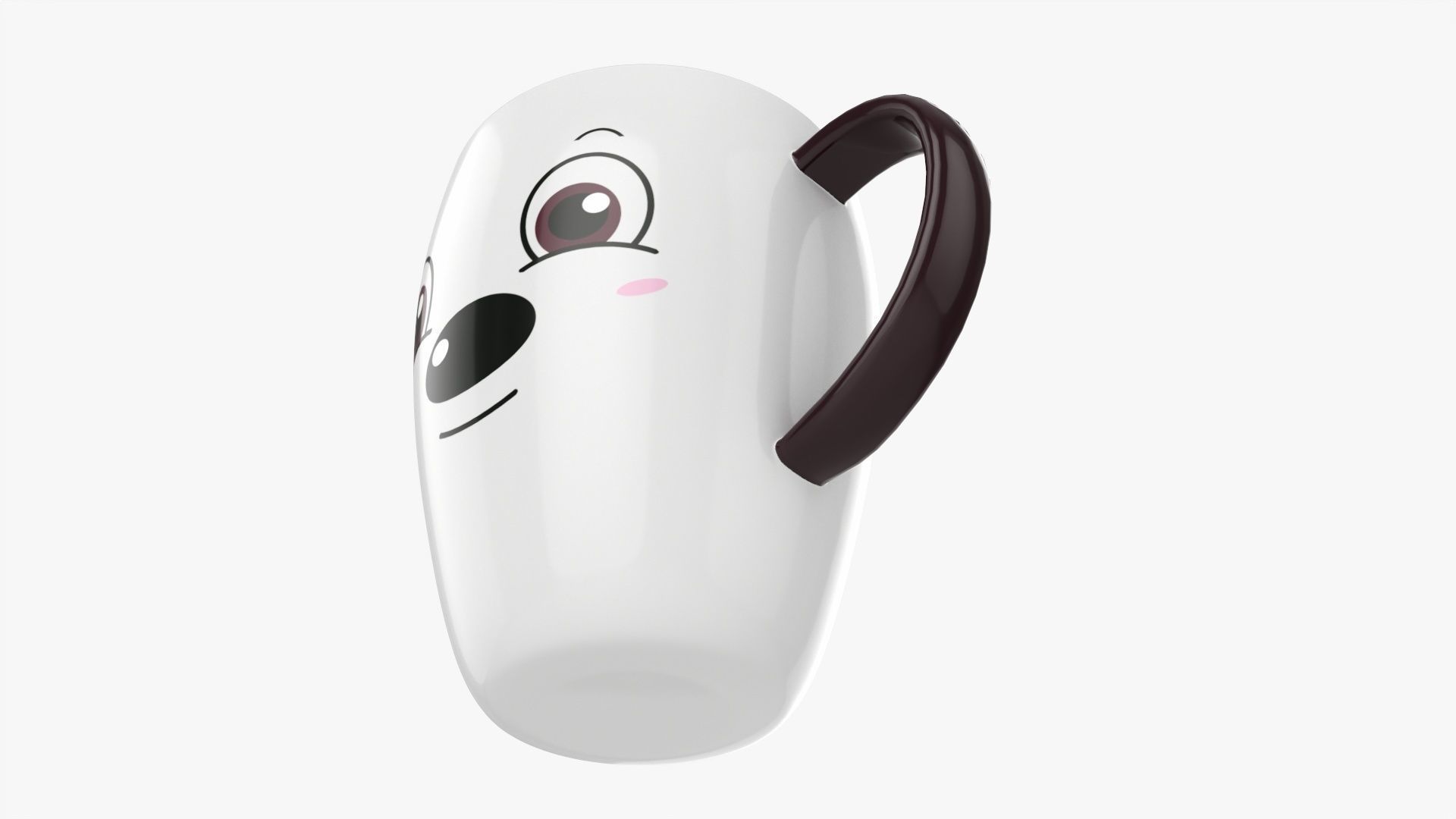 Coffee mug with handle 04 3D model_2