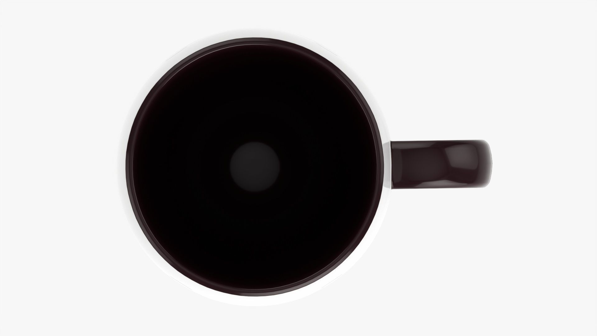 Coffee mug with handle 04 3D model_5