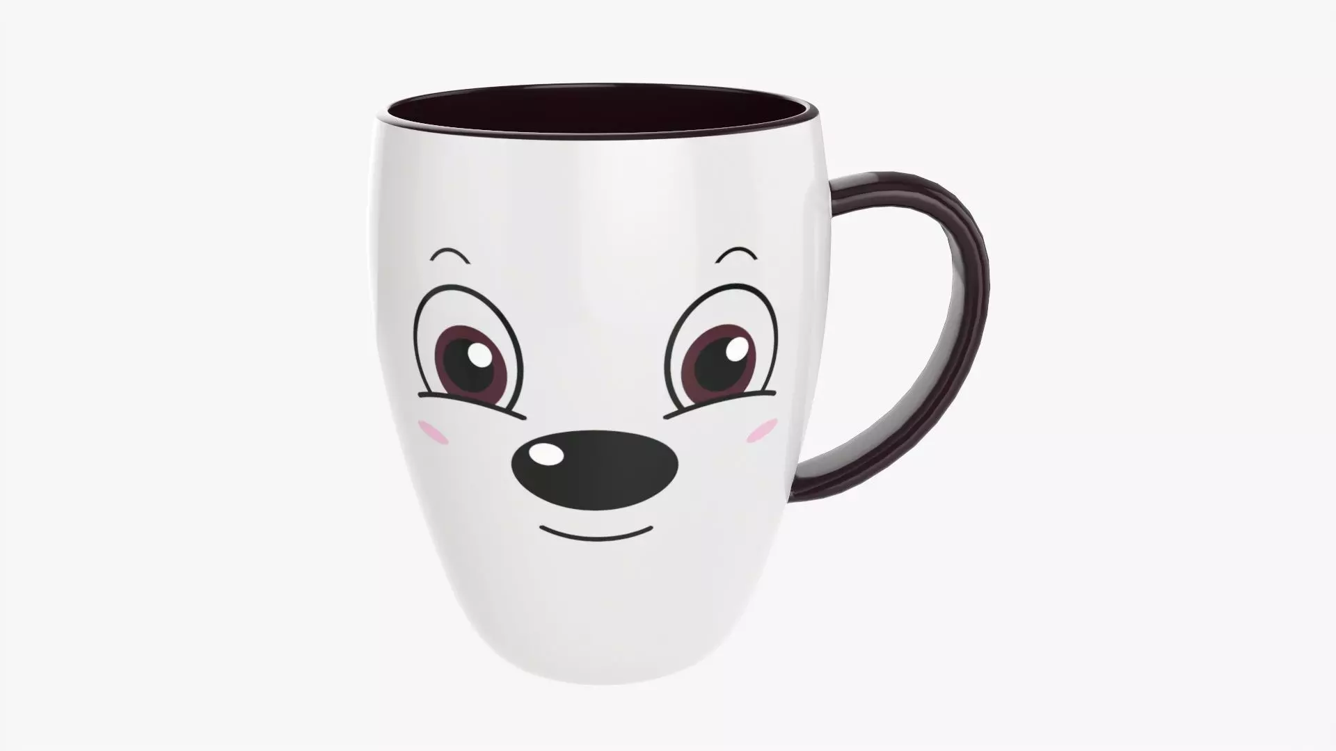 Coffee mug with handle 04 3D model_0