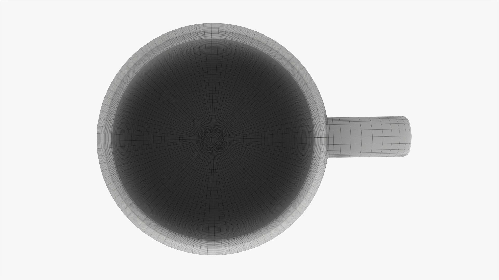 Coffee mug with handle 04 3D model_11