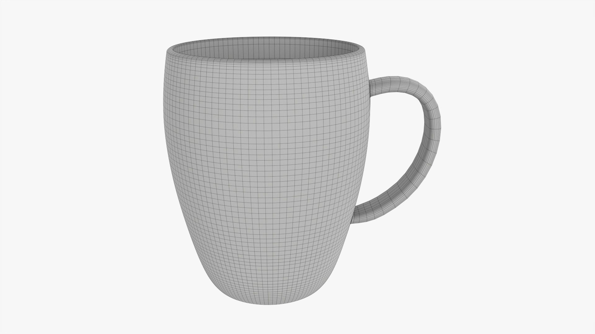 Coffee mug with handle 04 3D model_6