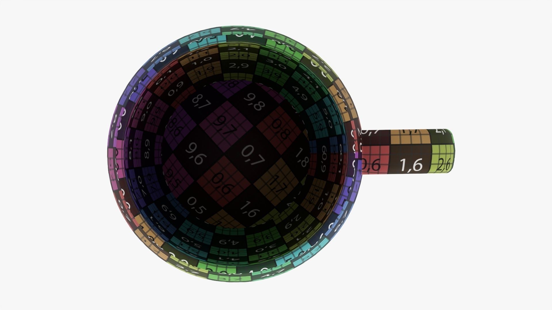 Coffee mug with handle 04 3D model_17