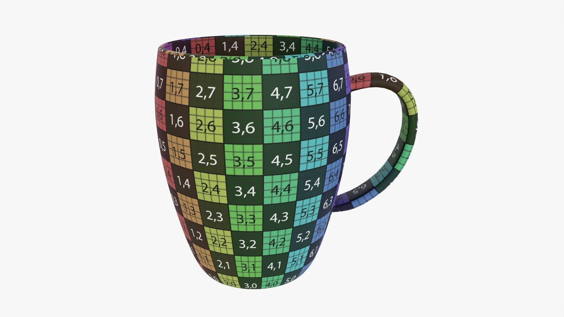 Coffee mug with handle 04 3D model_12