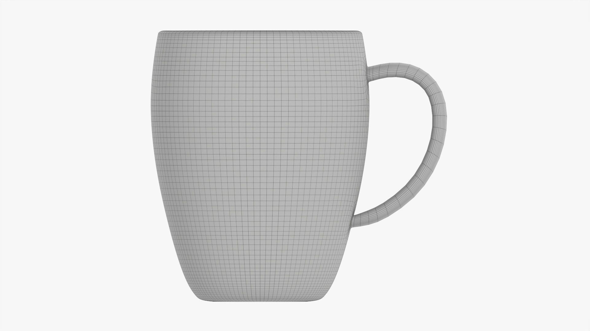 Coffee mug with handle 04 3D model_9