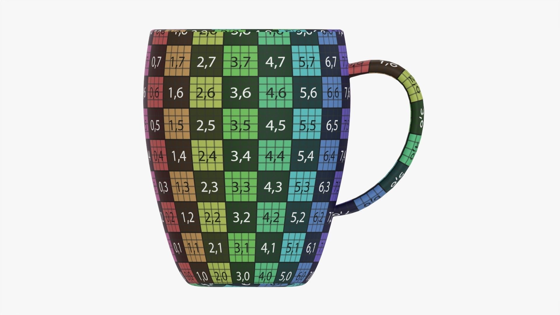 Coffee mug with handle 04 3D model_15