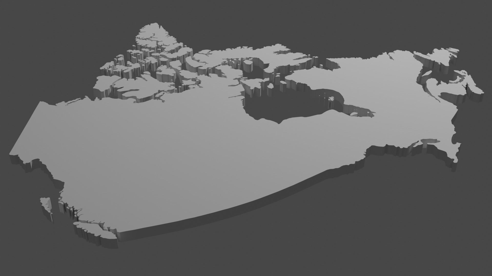 Geography - Canada Low-poly 3D model_5