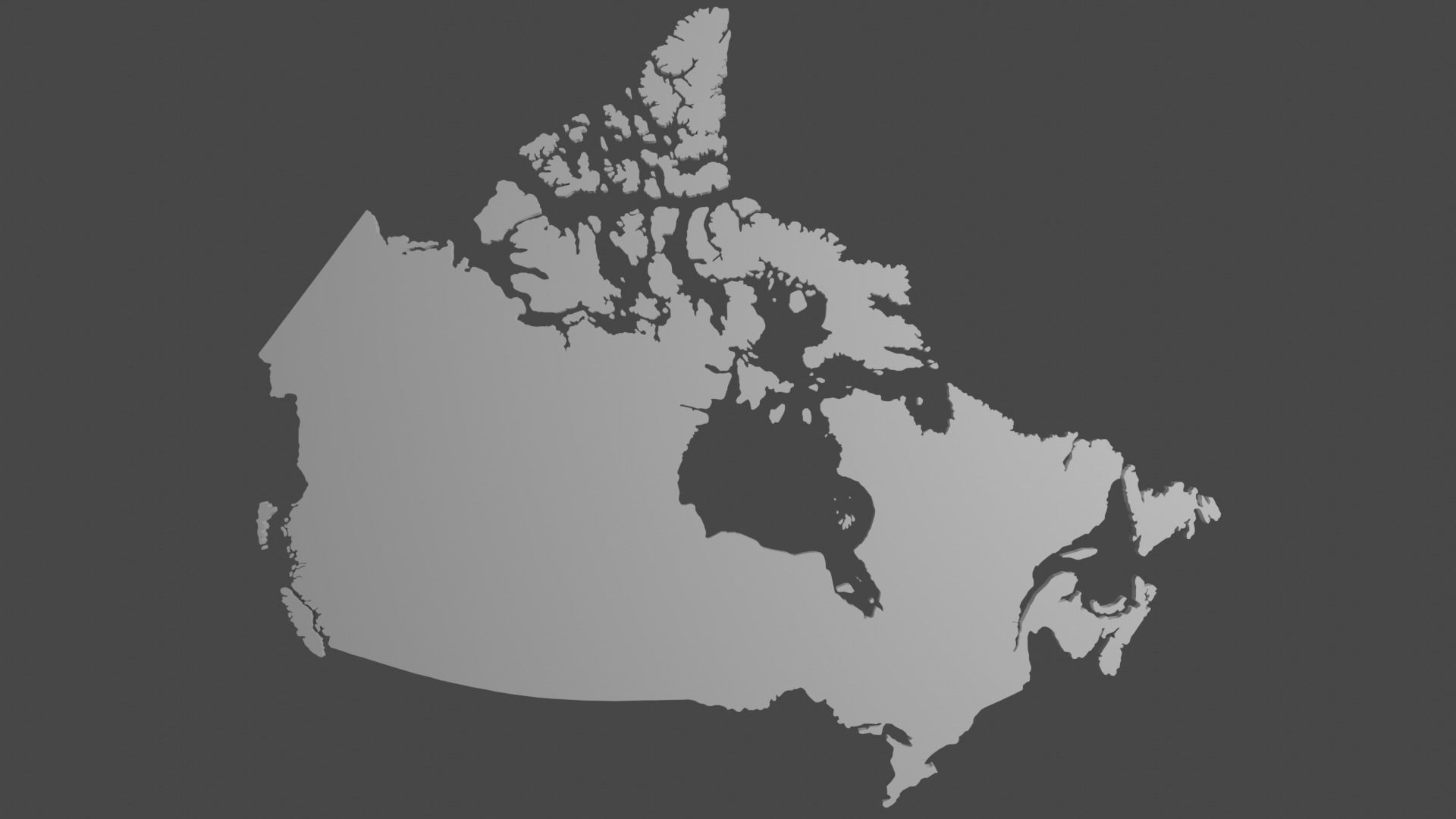 Geography - Canada Low-poly 3D model_6