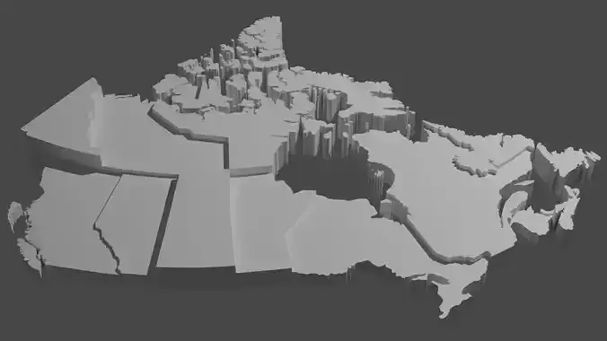 Geography - Canada Low-poly 3D model