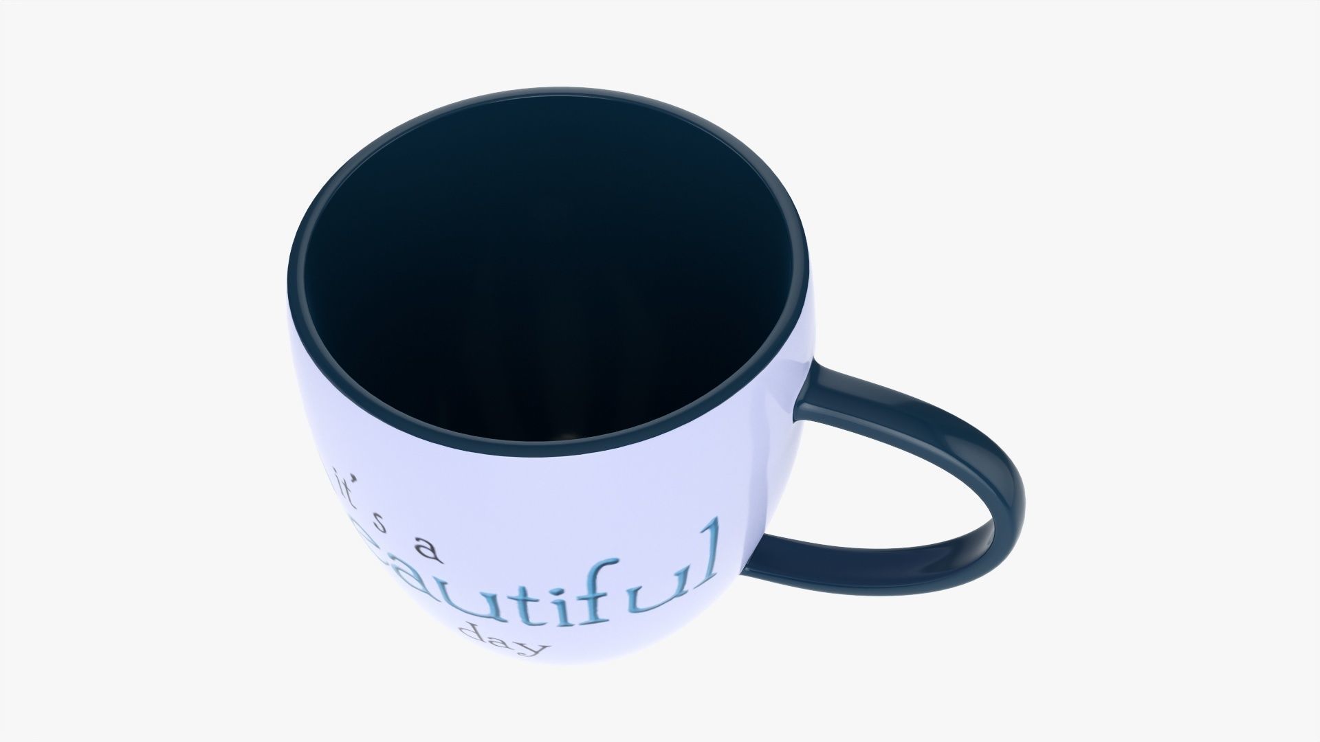 Coffee mug with handle 05 3D model_1