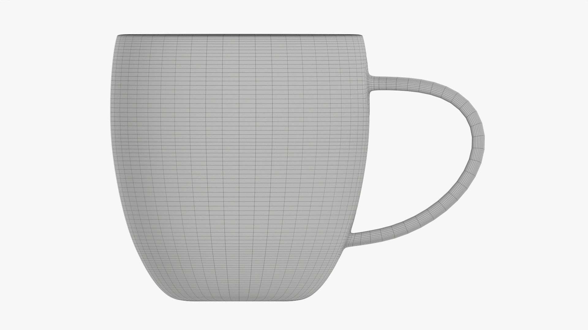 Coffee mug with handle 05 3D model_9