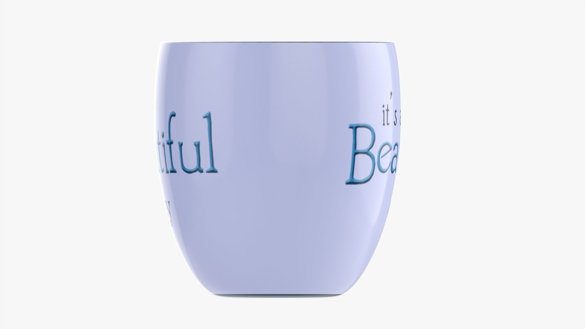 Coffee mug with handle 05 3D model_4