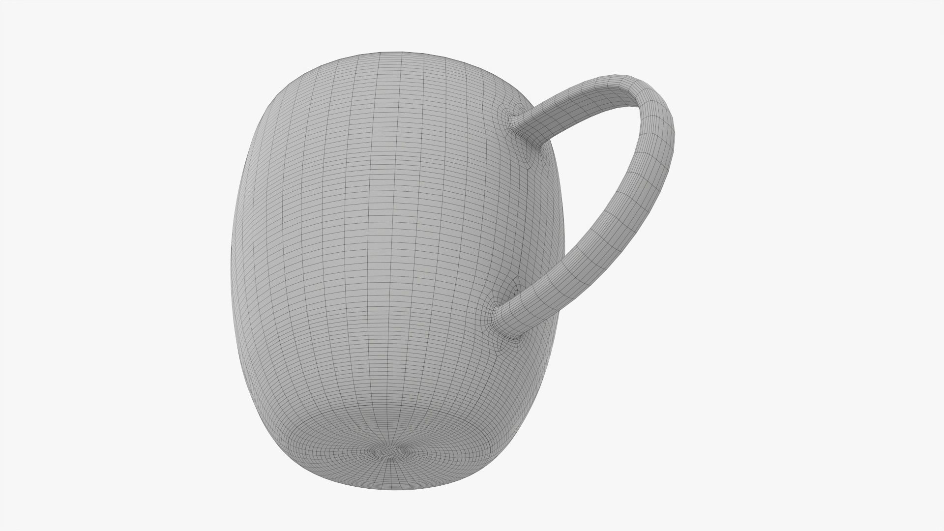Coffee mug with handle 05 3D model_8