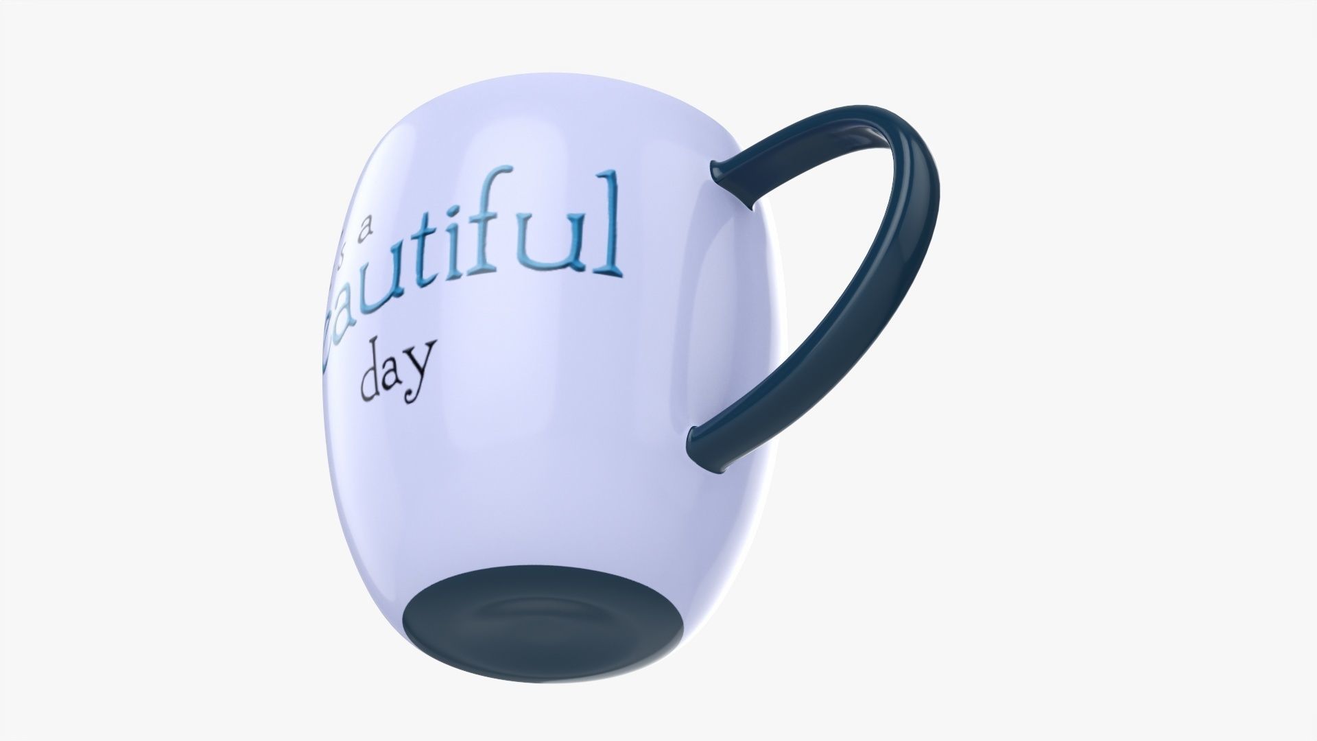 Coffee mug with handle 05 3D model_2