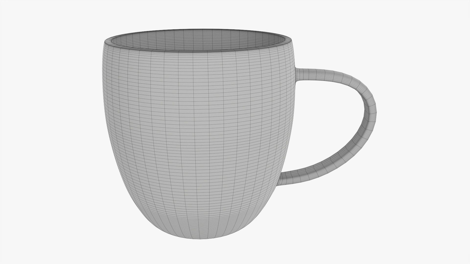Coffee mug with handle 05 3D model_6