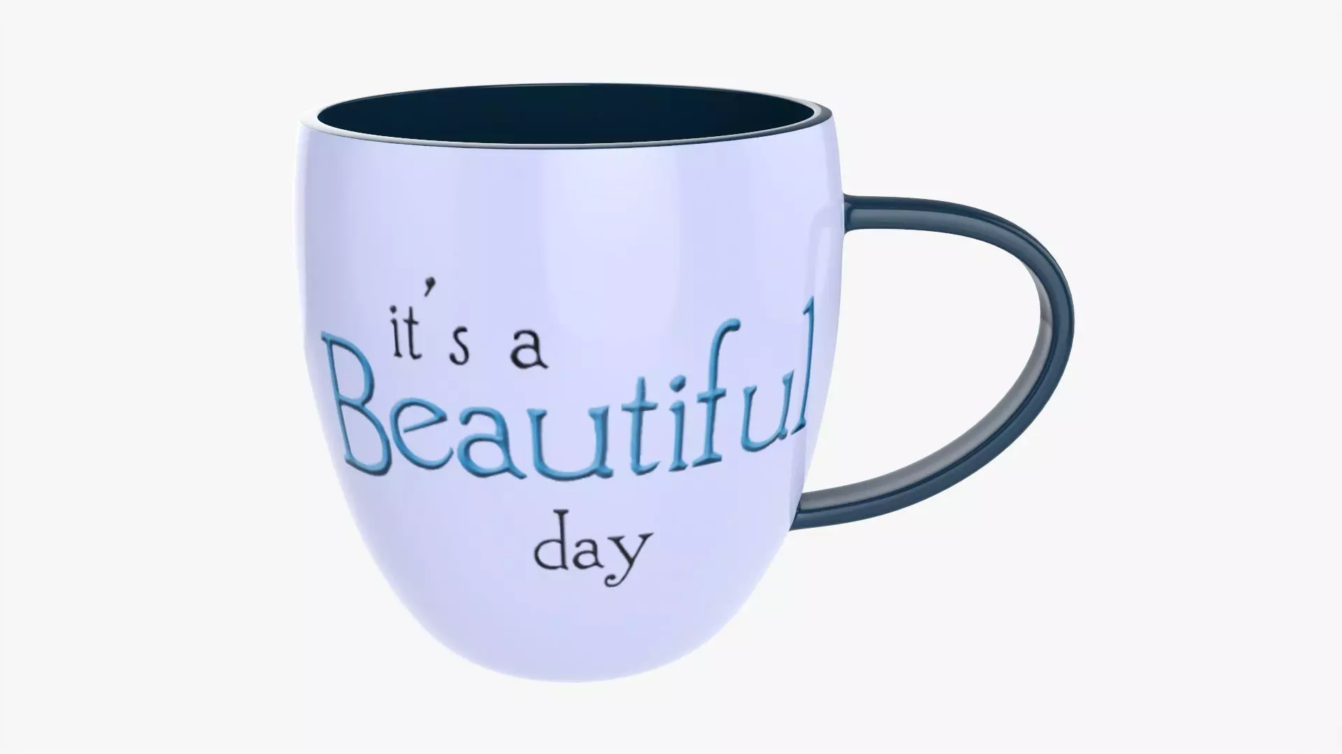 Coffee mug with handle 05 3D model_0