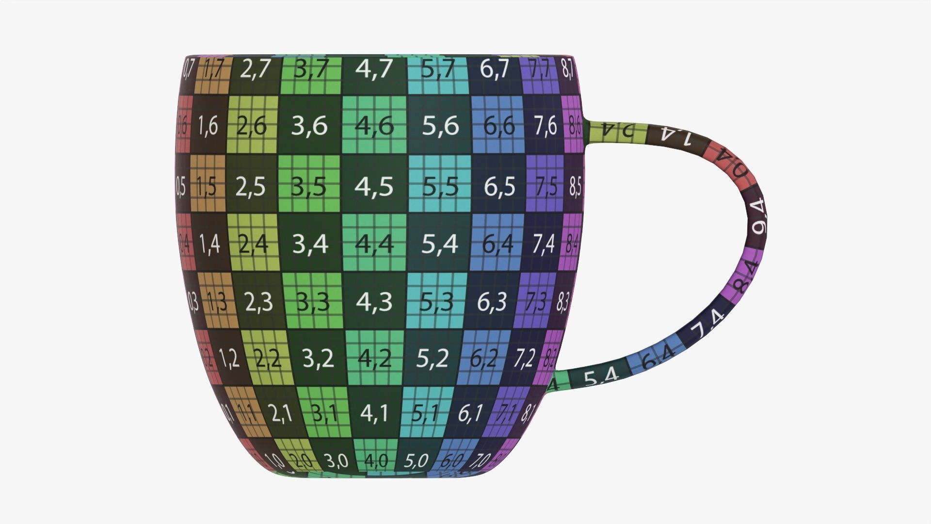 Coffee mug with handle 05 3D model_15