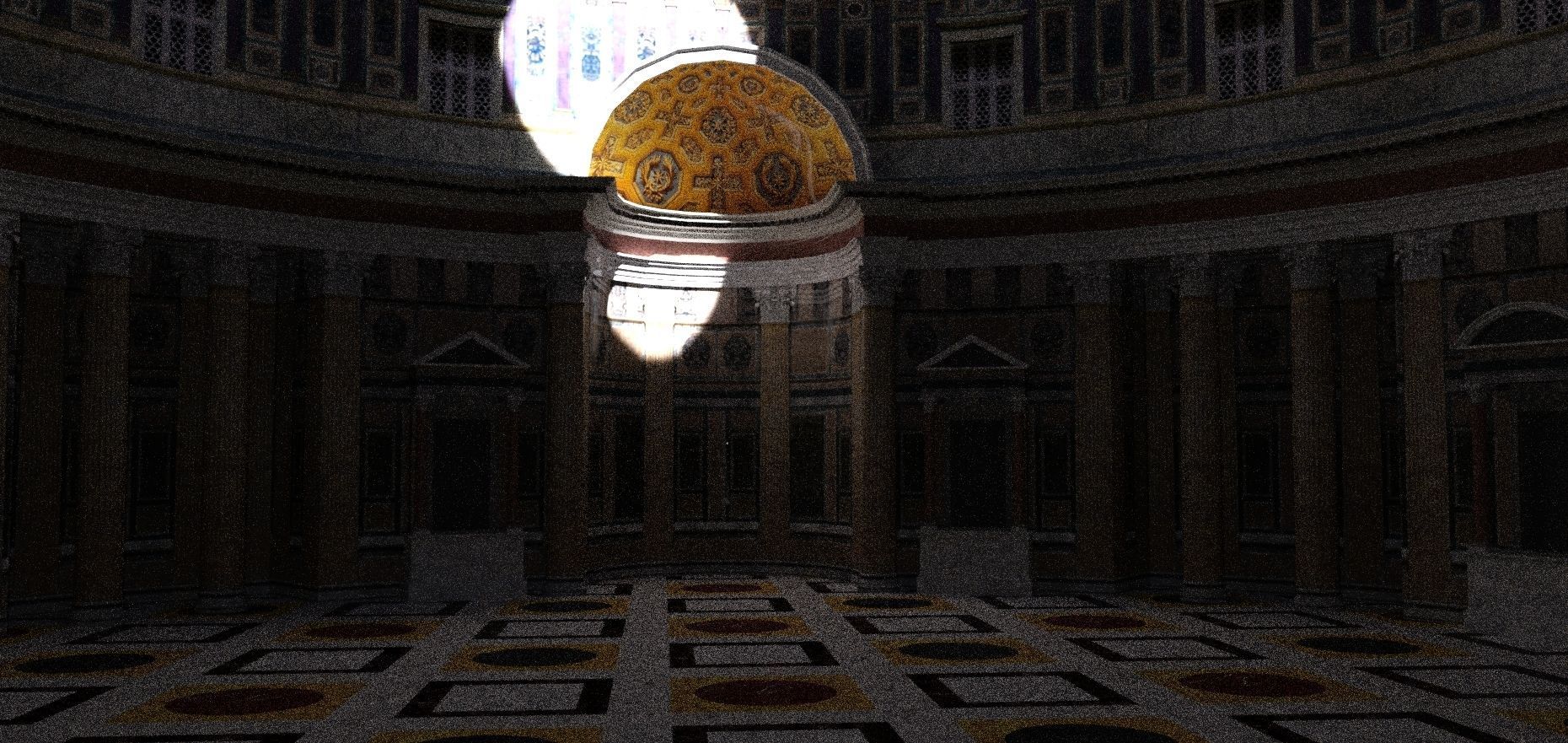 Pantheon with interior 3D model_1