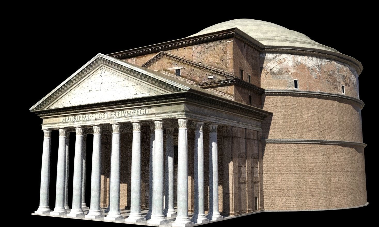 Pantheon with interior 3D model_4