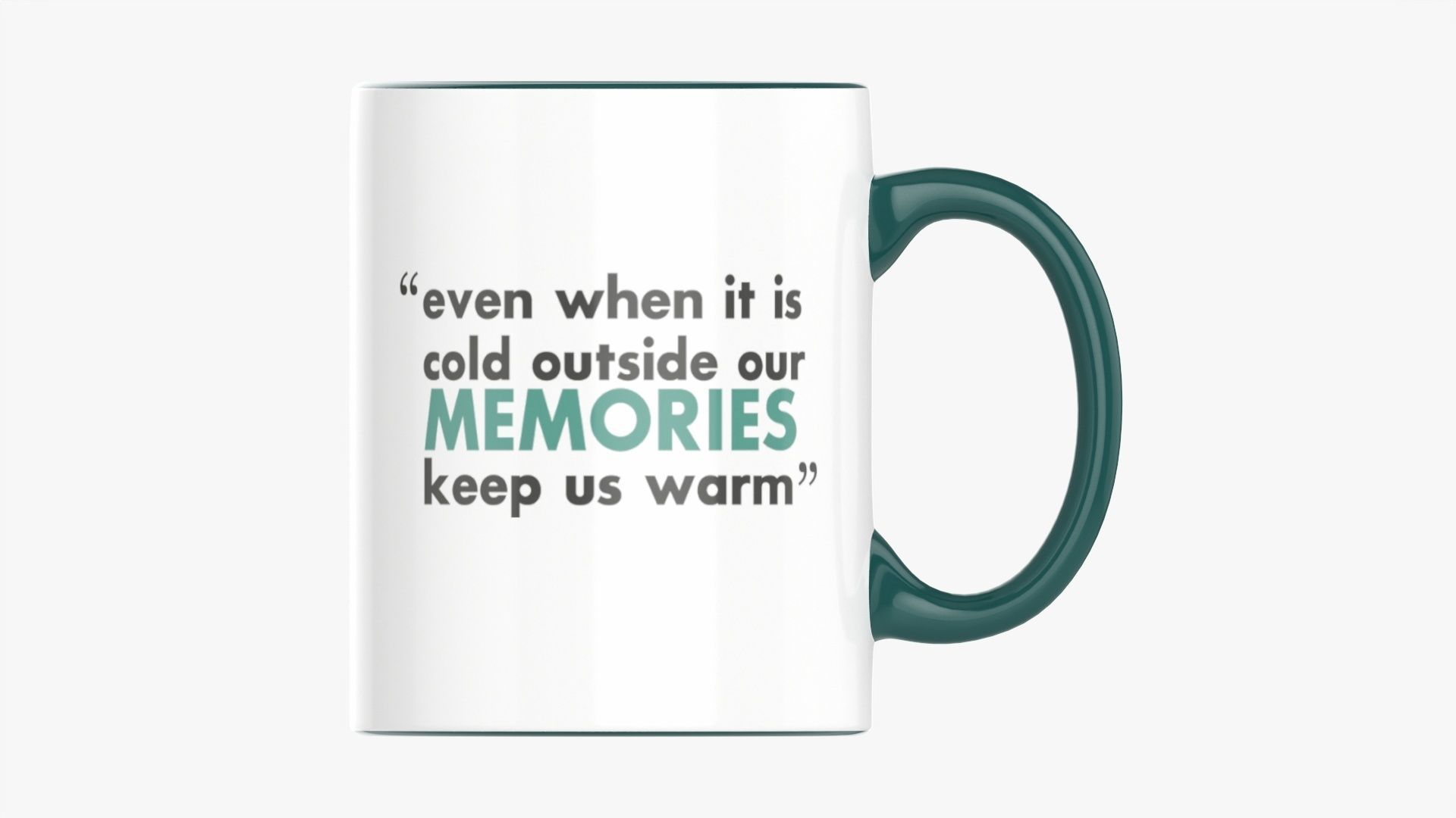 Coffee mug with handle 06 3D model_3