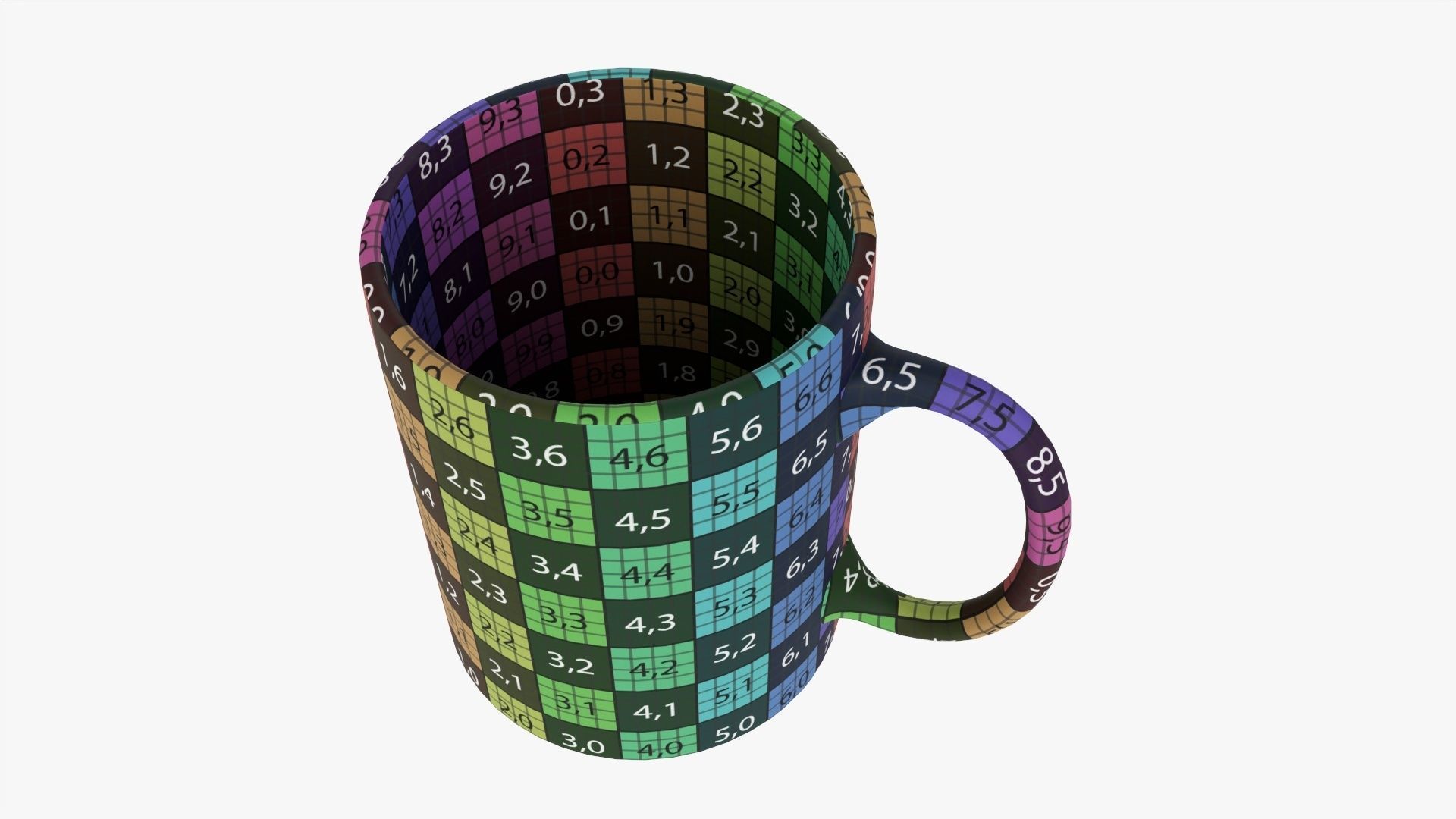 Coffee mug with handle 06 3D model_13