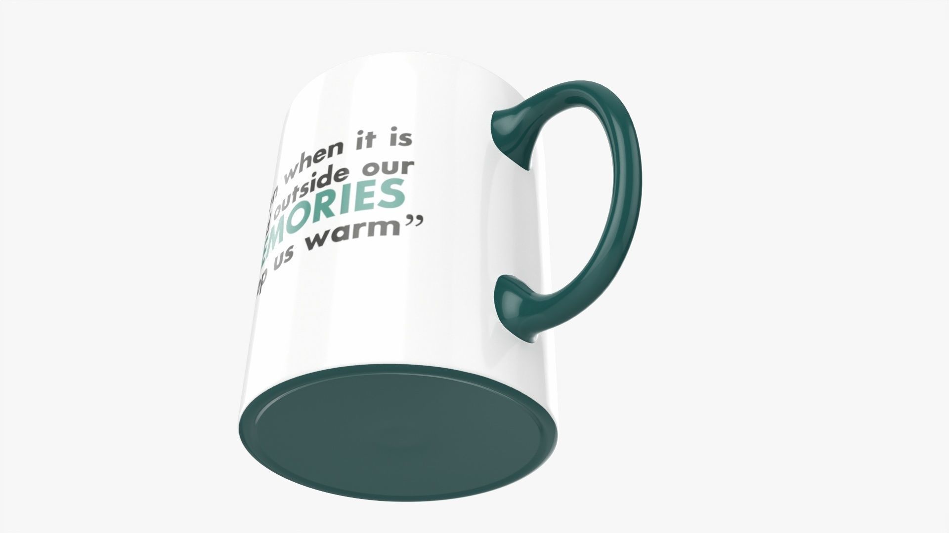 Coffee mug with handle 06 3D model_2
