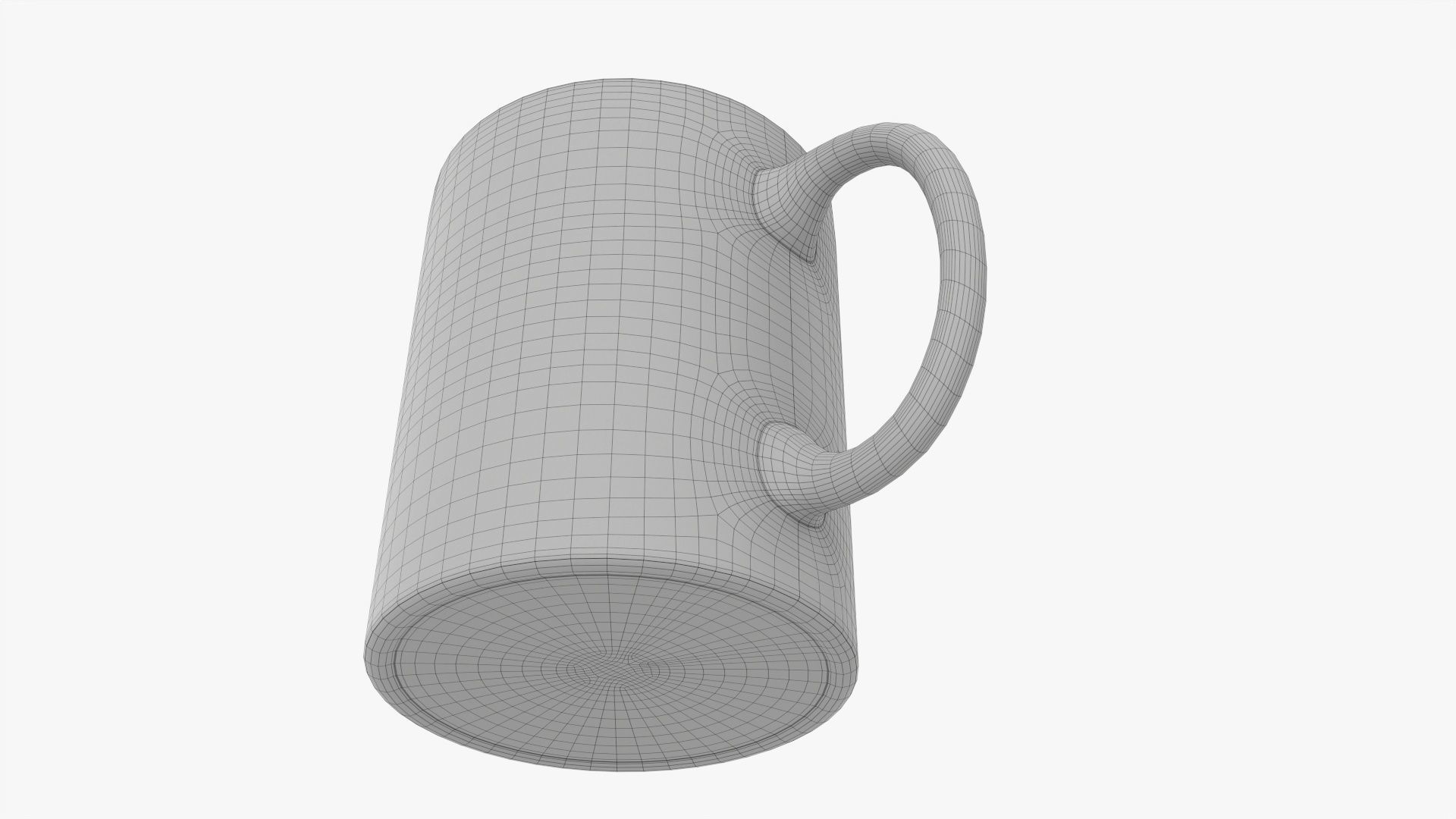 Coffee mug with handle 06 3D model_8